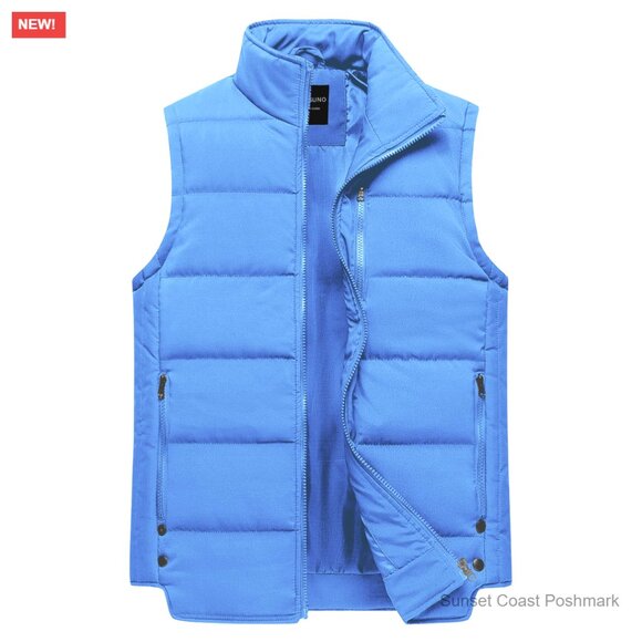 Women's Puffer Vest Stand Collar Quilted Waistcoat Outdoor Padded Ski Vest